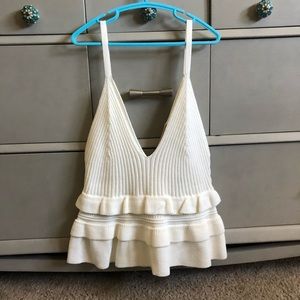 Brand new white v-neck top